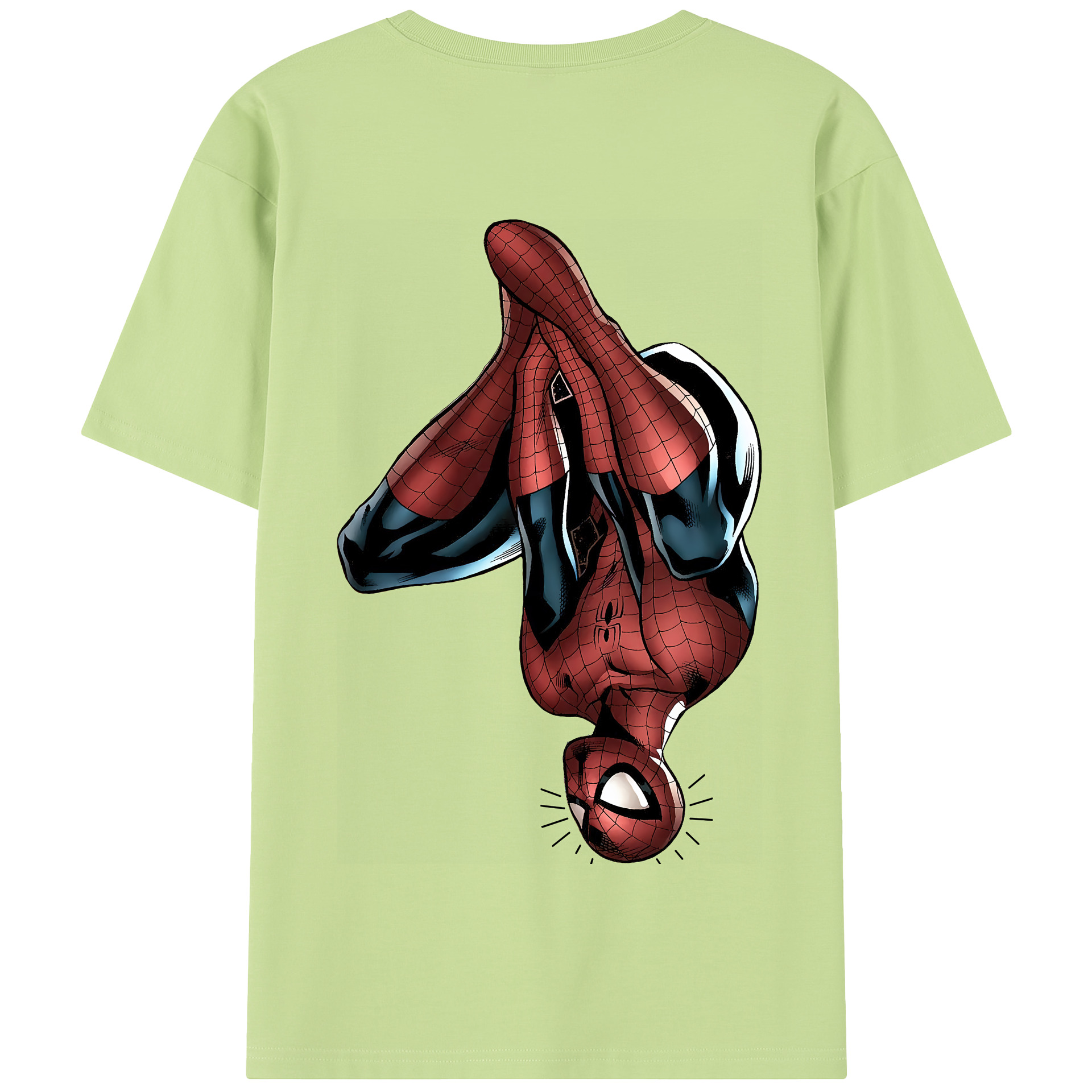 （画像用） Spider Man スパイダーマン 綿100％半袖Tシャツ（背面プリント）